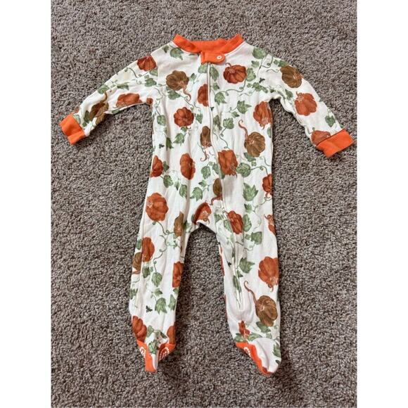 Burts Bees Baby Pumpkin Fall Pajamas 3-6 Months - Picture 1 of 5